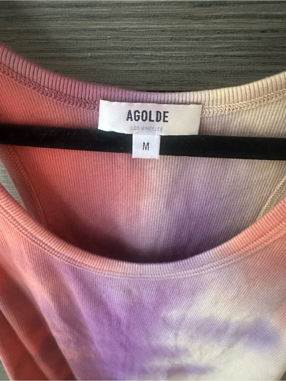 AGOLDE Tie-Dye Scoop Neck Tank Top - Yellow/Purple/Orange